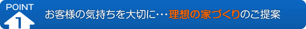 お客様の気持ちを大切に・・・理想の家づくりのご提案